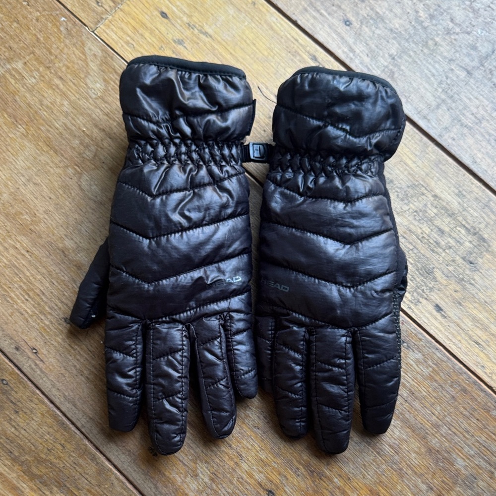 Head Black Insulated Unisex Gloves, Touch Screen Compatible, Size Small